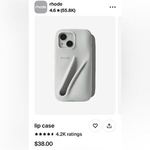 Rhode iPhone 14/15 gray Hailey Beiber authentic case